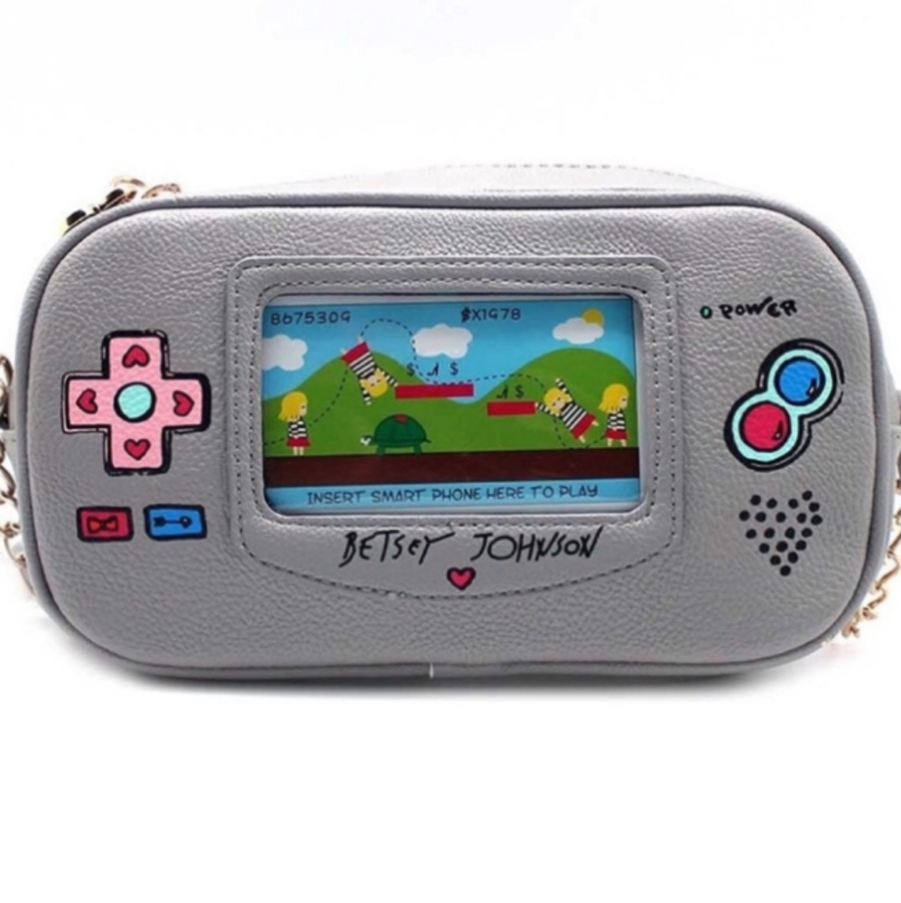 New! BETSEY JOHNSON Game Controller Crossbody Shoulder Bag Purse. - Picture 3 of 12